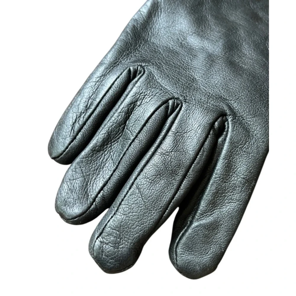 THINSULATE 40 GRAMS Black Leather Gloves SOFT FLEECE LINED Ladies Size S